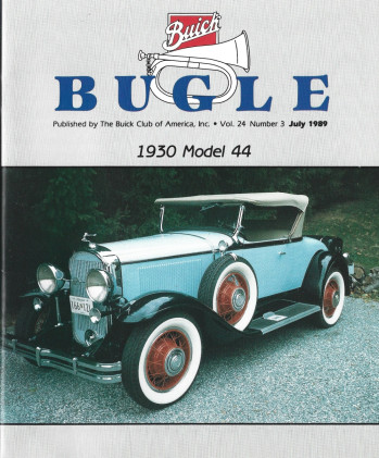 THE BUICK BUGLE 1989 JULY - '30 MODEL 44, '40 MODEL 41